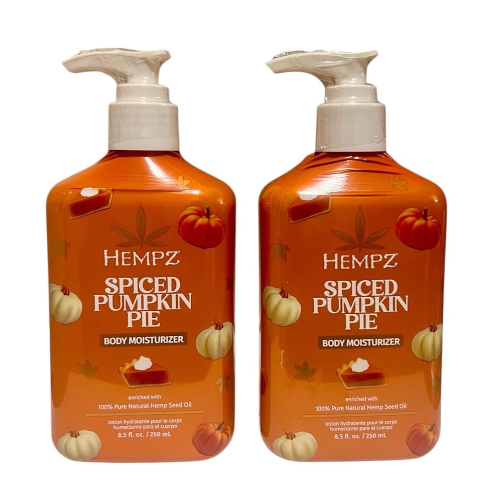 2x Hempz Spiced Pumpkin Pie Body Moisturizer Limited Edition 8.5 fl oz each New
